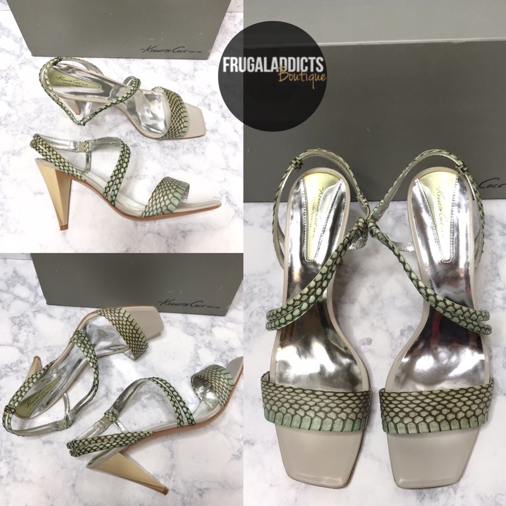 Kenneth Cole Pistachio Square Python Genuine Leat… - image 2